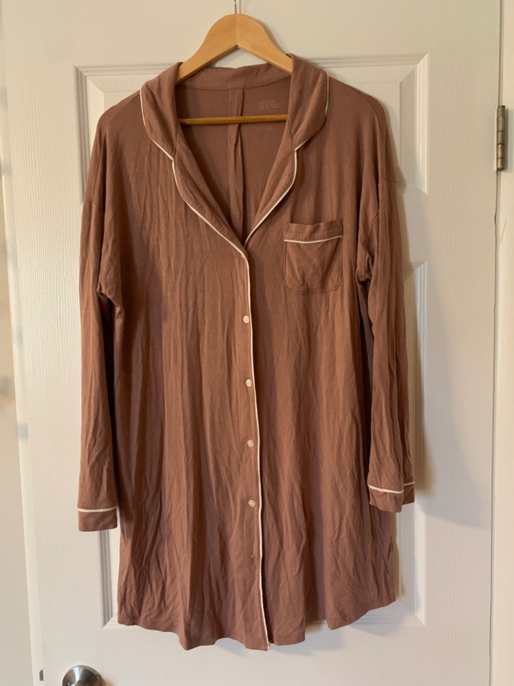 Stars Above Modal Nightshirt Nightgown Mauve, Large